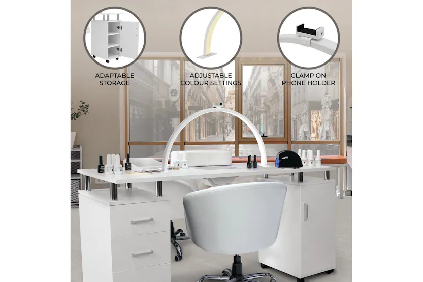 Monstershop 213388 - Professional Manicure Table & Led Half Monstershop 213388 - Professional Manicure Table & Led Half