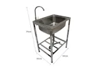 Monstershop 28720 - Stainless Steel Camping Sink - Portable Monstershop 28720 - Stainless Steel Camping Sink - Portable