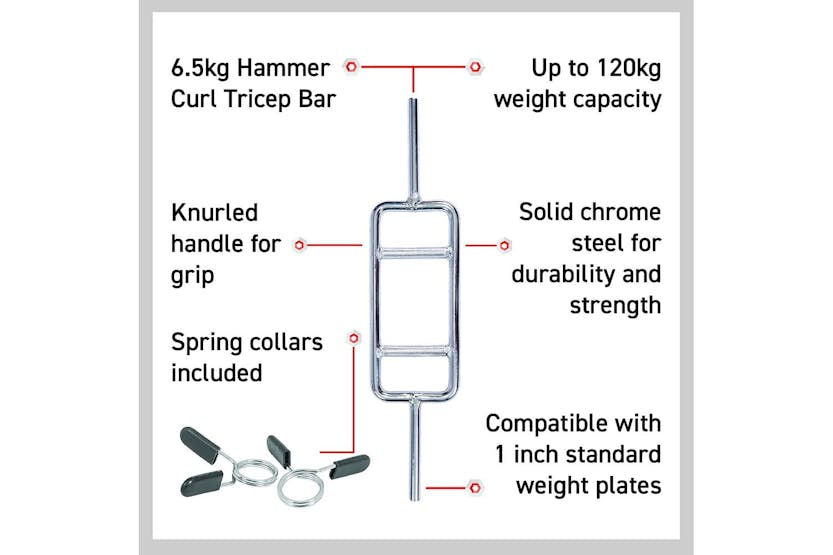 Monstershop Body Revolution Hammer Curl Bar 1" Standard Barbell Bar Monstershop Body Revolution Hammer Curl Bar 1" Standard Barbell Bar