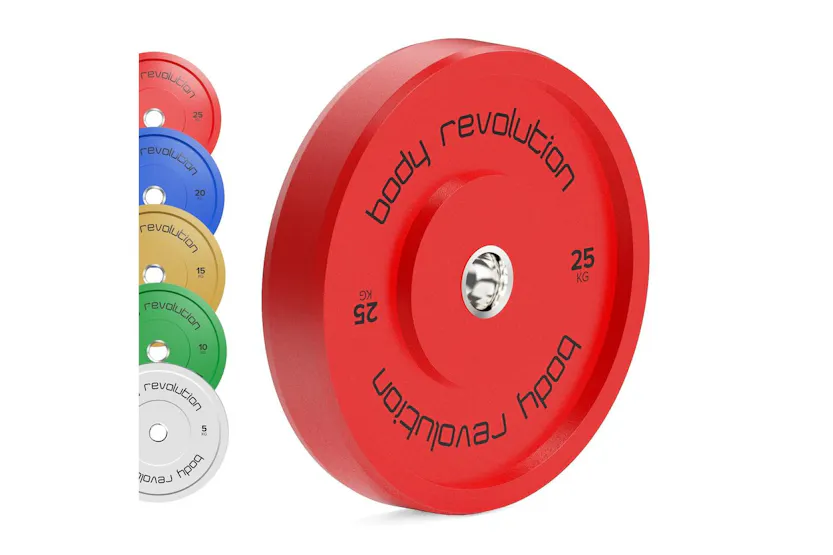 Body Revolution Olympic Bumper Plates Colour 30kg Set 2x5kg 2x10kg Body Revolution Olympic Bumper Plates Colour 30kg Set 2x5kg 2x10kg