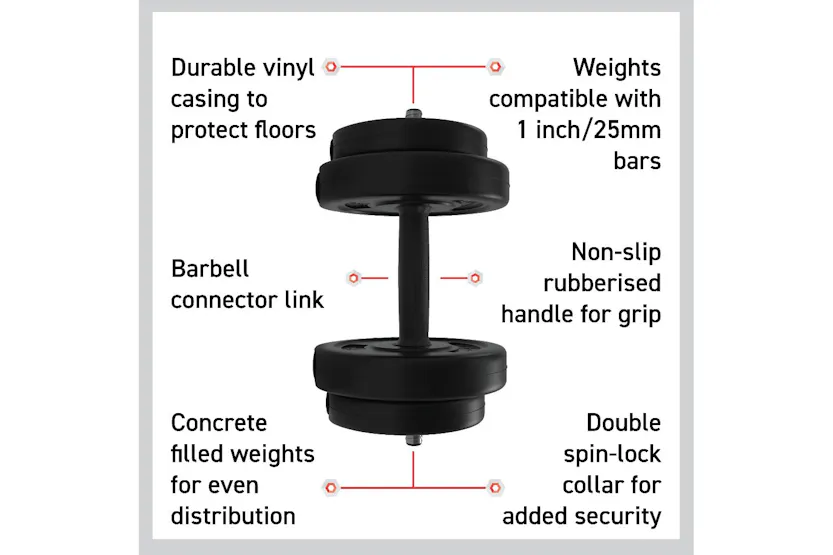 Monstershop Body Revolution Vinyl Dumbbell Set | 50kg Monstershop Body Revolution Vinyl Dumbbell Set | 50kg