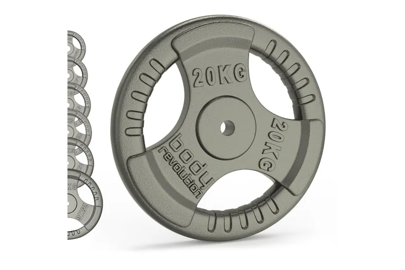 Cast Iron Weight Plates 1" Standard Tri Grip Pairs 2 X 15kg Cast Iron Weight Plates 1" Standard Tri Grip Pairs 2 X 15kg