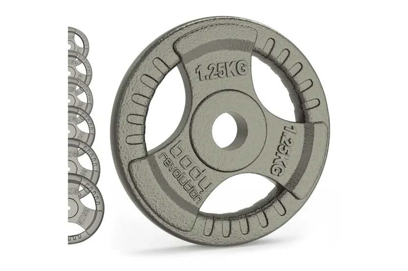 Cast Iron Weight Plates 1" Standard Tri Grip Pairs 2 X 15kg Cast Iron Weight Plates 1" Standard Tri Grip Pairs 2 X 15kg
