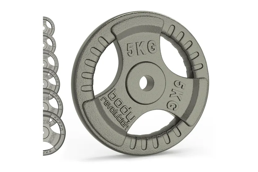 Cast Iron Weight Plates 1" Standard Tri Grip Pairs 2 X 15kg Cast Iron Weight Plates 1" Standard Tri Grip Pairs 2 X 15kg