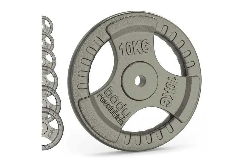 Cast Iron Weight Plates 1" Standard Tri Grip Pairs 2 X 15kg Cast Iron Weight Plates 1" Standard Tri Grip Pairs 2 X 15kg