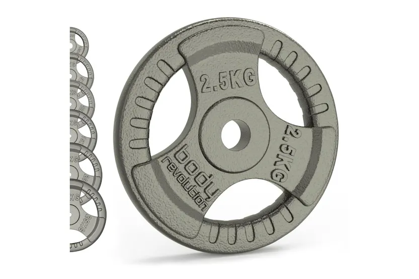 Cast Iron Weight Plates 1" Standard Tri Grip Pairs 2 X 25kg Cast Iron Weight Plates 1" Standard Tri Grip Pairs 2 X 25kg