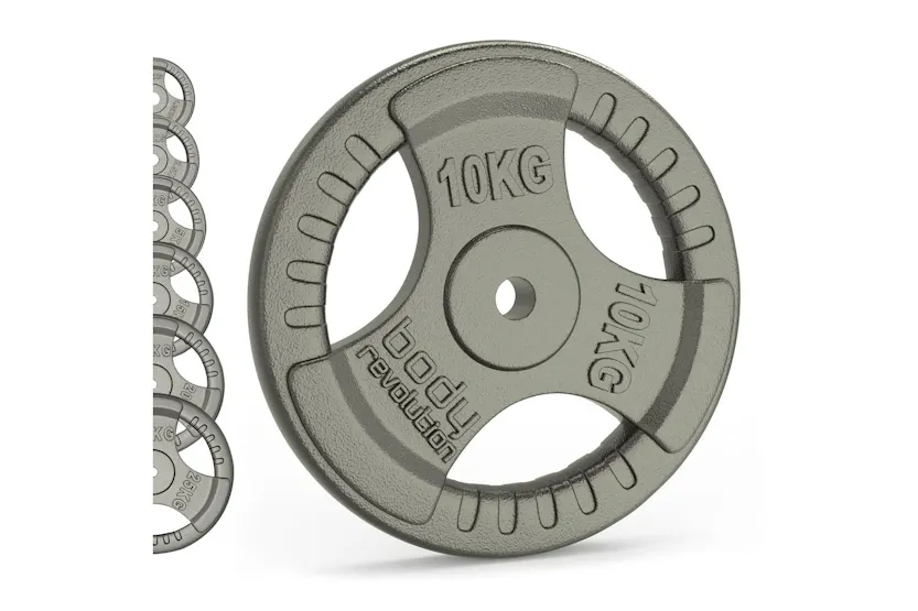 Cast Iron Weight Plates 1" Standard Tri Grip Pairs 2 X 25kg Cast Iron Weight Plates 1" Standard Tri Grip Pairs 2 X 25kg