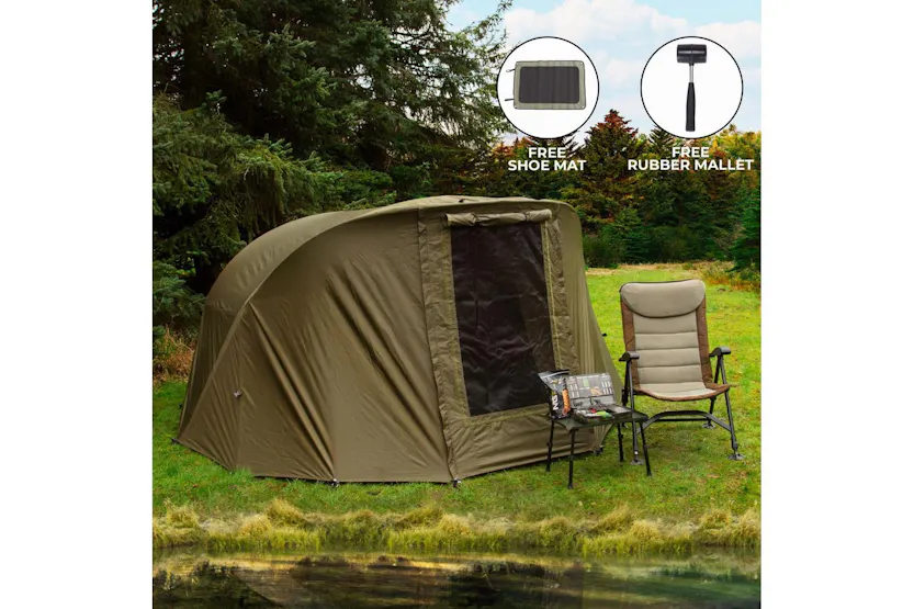 Monstershop 29331 - Fishing Bivvy 2-man / 300cm With Overwra Monstershop 29331 - Fishing Bivvy 2-man / 300cm With Overwra