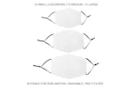 Monstershop 27690 - Face Masks Sublimation Blanks Bundle / 3 Monstershop 27690 - Face Masks Sublimation Blanks Bundle / 3