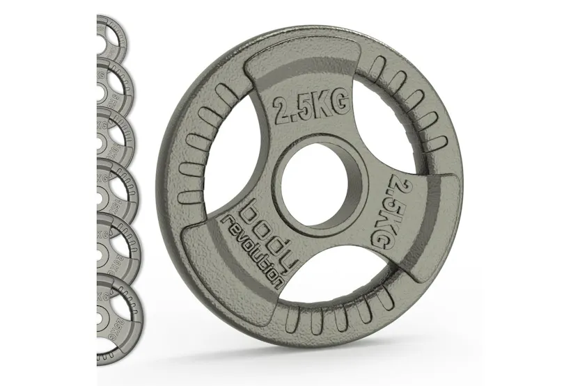 Olympic Tri Grip Cast Iron Weight Plates Pairs Sets 2 X 25kg Olympic Tri Grip Cast Iron Weight Plates Pairs Sets 2 X 25kg