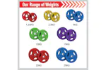 Olympic Tri-grip Rubber Weight Plates Colour Pairs Sets 1.25 Kg Pair Olympic Tri-grip Rubber Weight Plates Colour Pairs Sets 1.25 Kg Pair