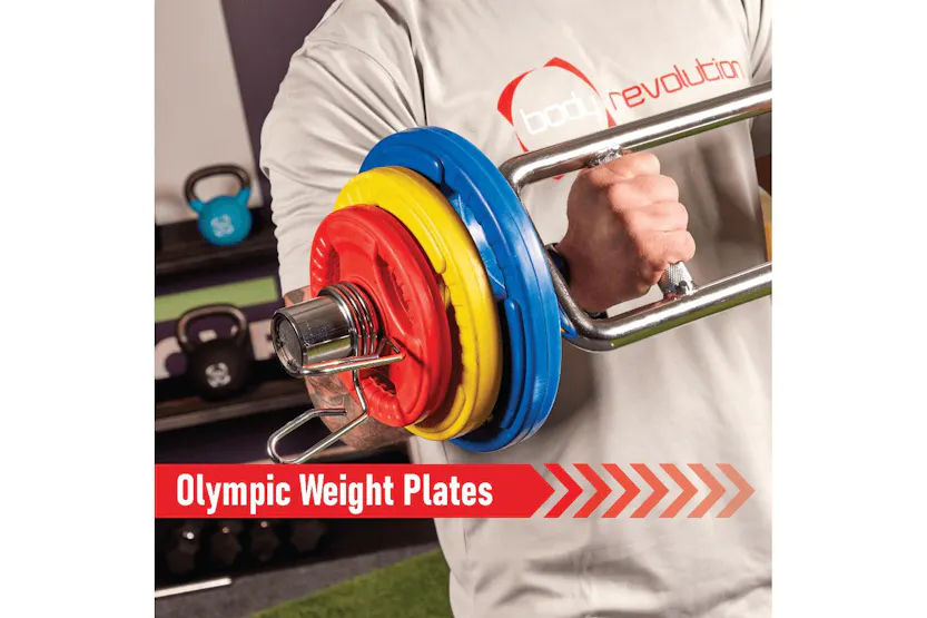 Olympic Tri-grip Rubber Weight Plates Colour Pairs Sets 1.25 Kg Pair Olympic Tri-grip Rubber Weight Plates Colour Pairs Sets 1.25 Kg Pair