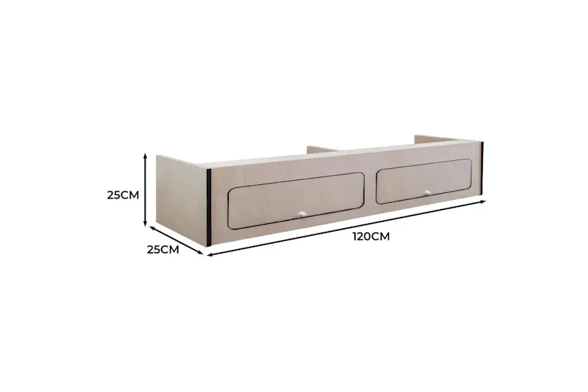 Monstershop 211137 - Overhead Camper Cabinet With Black Trim Monstershop 211137 - Overhead Camper Cabinet With Black Trim