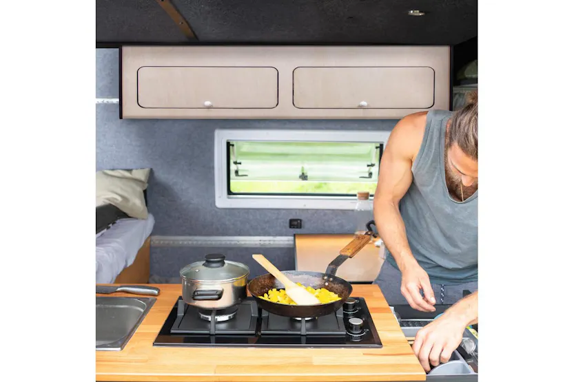 Monstershop 211137 - Overhead Camper Cabinet With Black Trim Monstershop 211137 - Overhead Camper Cabinet With Black Trim