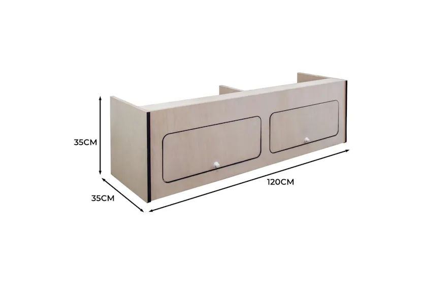 Monstershop 211136 - Overhead Camper Cabinet With Black Trim Monstershop 211136 - Overhead Camper Cabinet With Black Trim