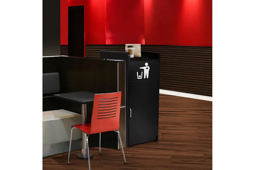 Monstershop Wooden Litter Bin & Tray Stand | Black Monstershop Wooden Litter Bin & Tray Stand | Black
