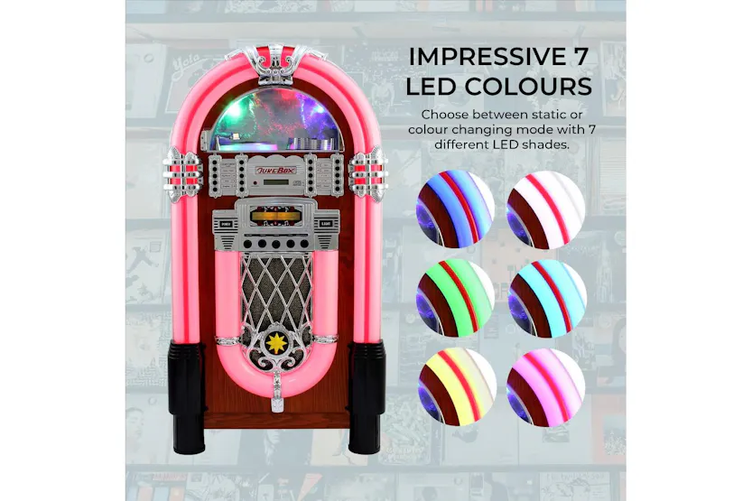 Monstershop 10667 - Retro Style Illuminated Jukebox Sound Sy Monstershop 10667 - Retro Style Illuminated Jukebox Sound Sy