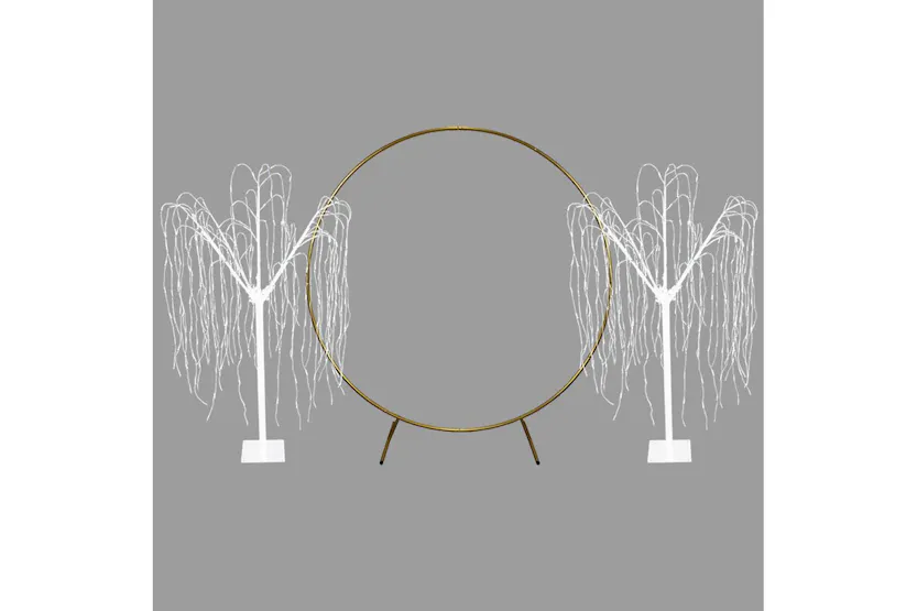 Monstershop 29271 - Wedding Moongate - Gold & 2 X Weeping Wi Monstershop 29271 - Wedding Moongate - Gold & 2 X Weeping Wi