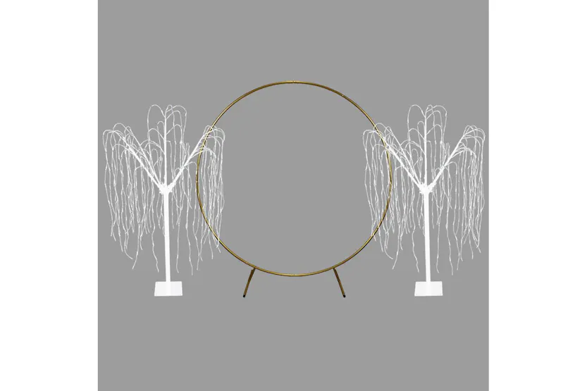 Monstershop 29250 - Wedding Moongate - Gold & 2 X Weeping Wi Monstershop 29250 - Wedding Moongate - Gold & 2 X Weeping Wi