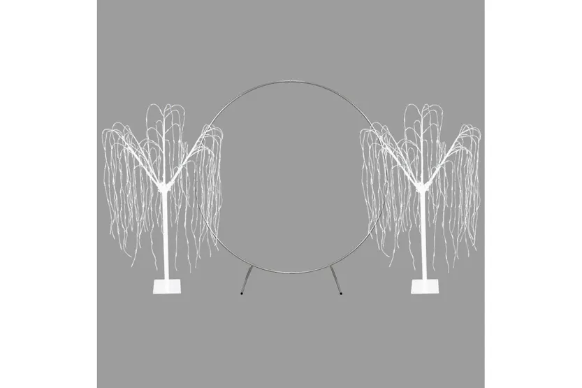 Monstershop 29325 - Wedding Moongate - Silver & 2 X Weeping Monstershop 29325 - Wedding Moongate - Silver & 2 X Weeping