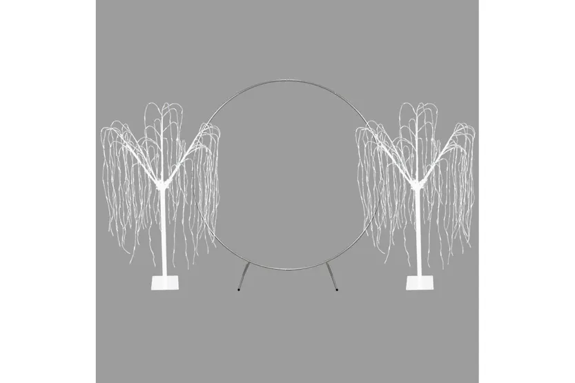 Monstershop 29325 - Wedding Moongate - Silver & 2 X Weeping Monstershop 29325 - Wedding Moongate - Silver & 2 X Weeping