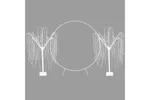 Monstershop 29279 - Wedding Moongate - White & 2 X Weeping W Monstershop 29279 - Wedding Moongate - White & 2 X Weeping W