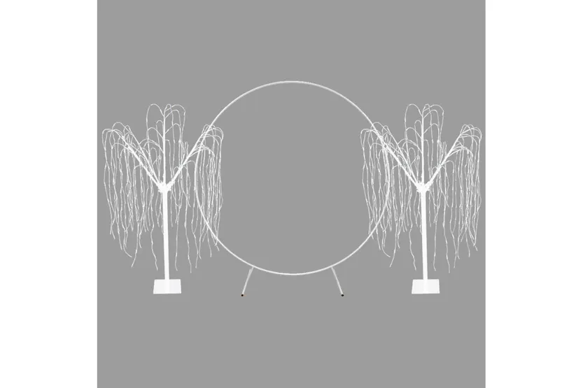 Monstershop 29279 - Wedding Moongate - White & 2 X Weeping W Monstershop 29279 - Wedding Moongate - White & 2 X Weeping W
