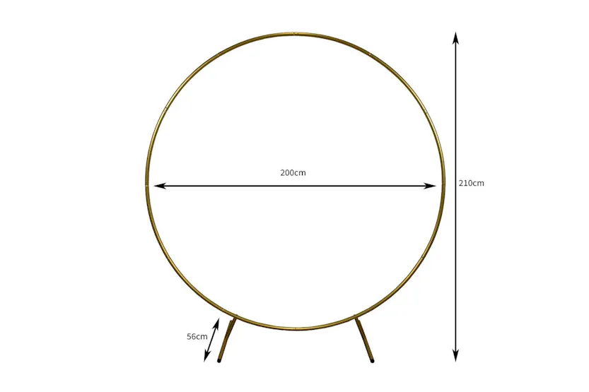 Monstershop 29082 - Wedding Moongate 200cm - Gold Monstershop 29082 - Wedding Moongate 200cm - Gold