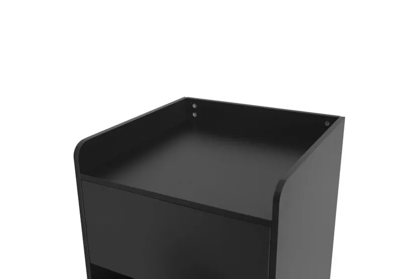 Monstershop Wooden Litter Bin & Tray Stand | Black Monstershop Wooden Litter Bin & Tray Stand | Black