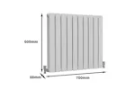 Monstershop 29598 - Designer Flat Panel Radiator Gloss White Monstershop 29598 - Designer Flat Panel Radiator Gloss White