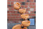 Monstershop 27603 - Terracotta 4 Tier Spilling Bowls Water F Monstershop 27603 - Terracotta 4 Tier Spilling Bowls Water F