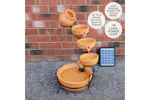 Monstershop 27603 - Terracotta 4 Tier Spilling Bowls Water F Monstershop 27603 - Terracotta 4 Tier Spilling Bowls Water F