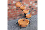 Monstershop 27603 - Terracotta 4 Tier Spilling Bowls Water F Monstershop 27603 - Terracotta 4 Tier Spilling Bowls Water F