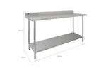 Monstershop 25945 - Kukoo 6ft Catering Bench With Double Ove Monstershop 25945 - Kukoo 6ft Catering Bench With Double Ove