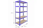 Monstershop 10 x T-Rax Warehouse Racking Units | Blue Monstershop 10 x T-Rax Warehouse Racking Units | Blue