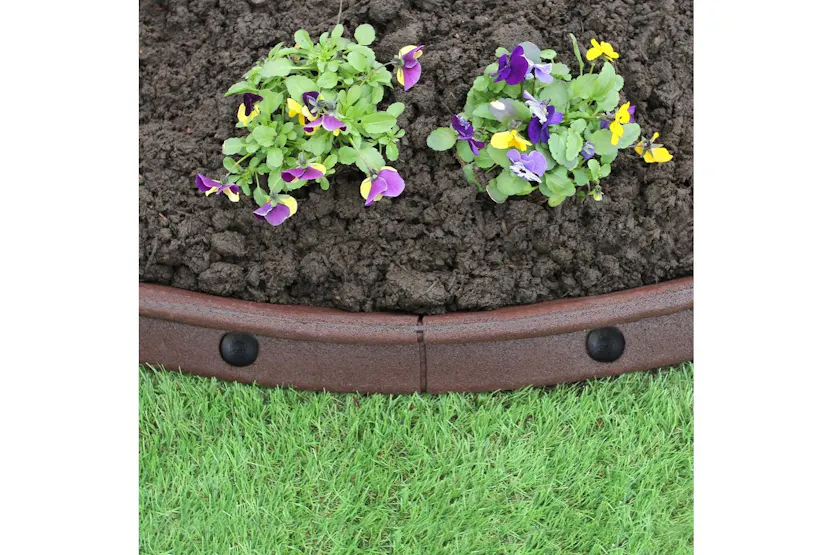 Monstershop 27409 - Flexible Lawn Edging Brown 1.2m X 24 Monstershop 27409 - Flexible Lawn Edging Brown 1.2m X 24