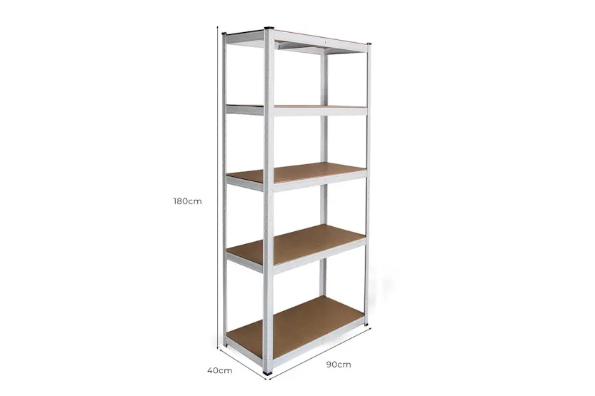 Monstershop 25244 - White Racking Units 90 X 40 X 180 Monstershop 25244 - White Racking Units 90 X 40 X 180