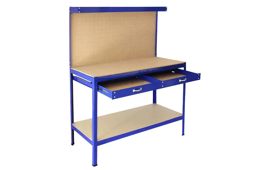 Monstershop 26463 - Workbench With Pegboard And Drawer In Bl Monstershop 26463 - Workbench With Pegboard And Drawer In Bl