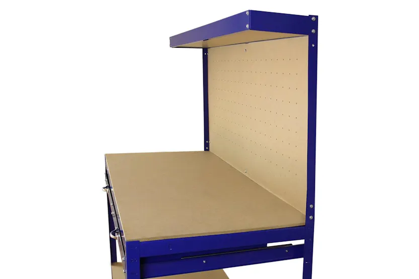 Monstershop 26463 - Workbench With Pegboard And Drawer In Bl Monstershop 26463 - Workbench With Pegboard And Drawer In Bl