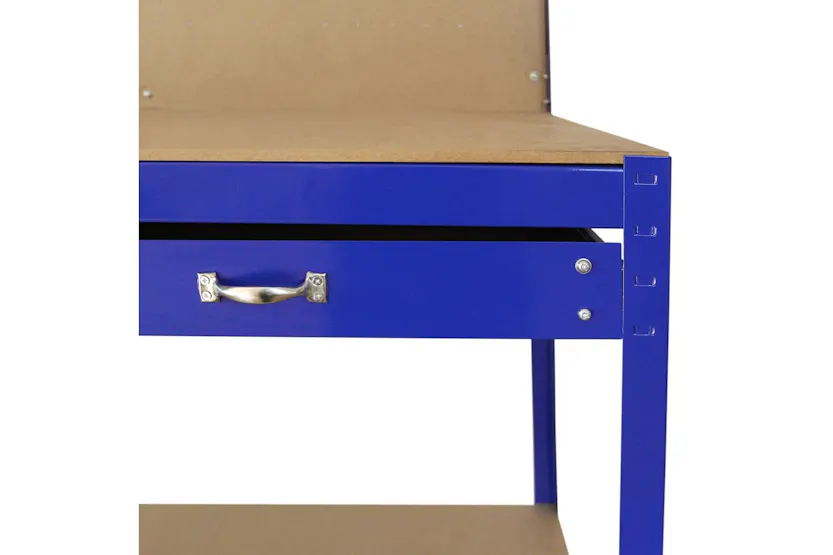 Monstershop 26463 - Workbench With Pegboard And Drawer In Bl Monstershop 26463 - Workbench With Pegboard And Drawer In Bl