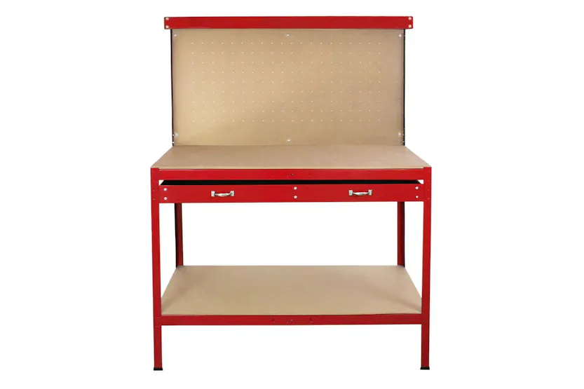 Monstershop 26462 - Workbench With Pegboard And Drawer In Re Monstershop 26462 - Workbench With Pegboard And Drawer In Re