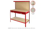 Monstershop 26462 - Workbench With Pegboard And Drawer In Re Monstershop 26462 - Workbench With Pegboard And Drawer In Re