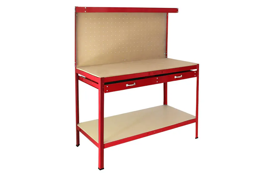 Monstershop 26462 - Workbench With Pegboard And Drawer In Re Monstershop 26462 - Workbench With Pegboard And Drawer In Re