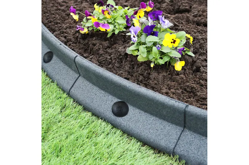 Monstershop 27437 - Flexible Lawn Edging Grey 1.2m X 10 Monstershop 27437 - Flexible Lawn Edging Grey 1.2m X 10