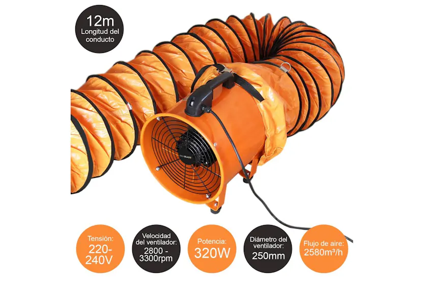 Monstershop 27020 - Maxblast Dust Extractor 250mm 320w With Monstershop 27020 - Maxblast Dust Extractor 250mm 320w With