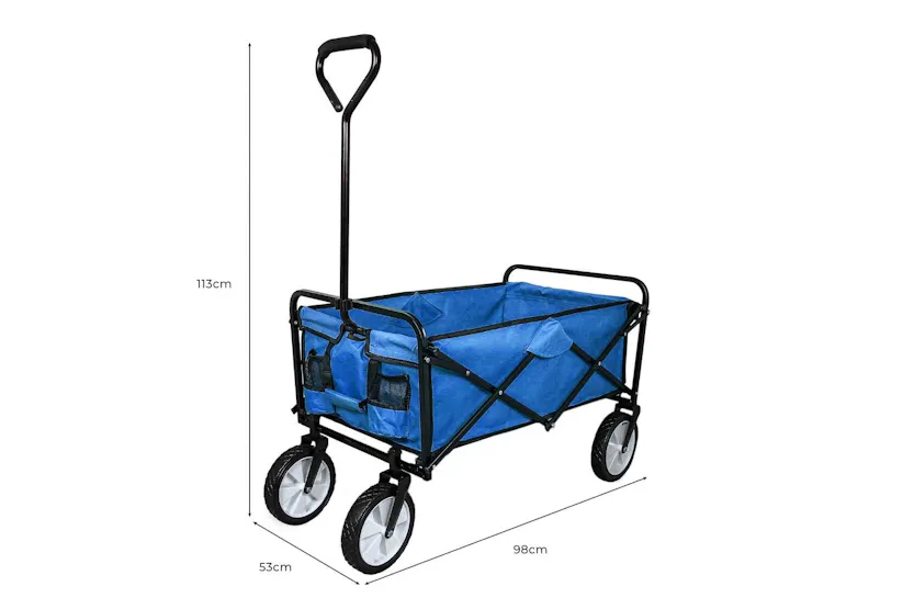Monstershop 28430 - Foldable Garden Cart - Blue Monstershop 28430 - Foldable Garden Cart - Blue