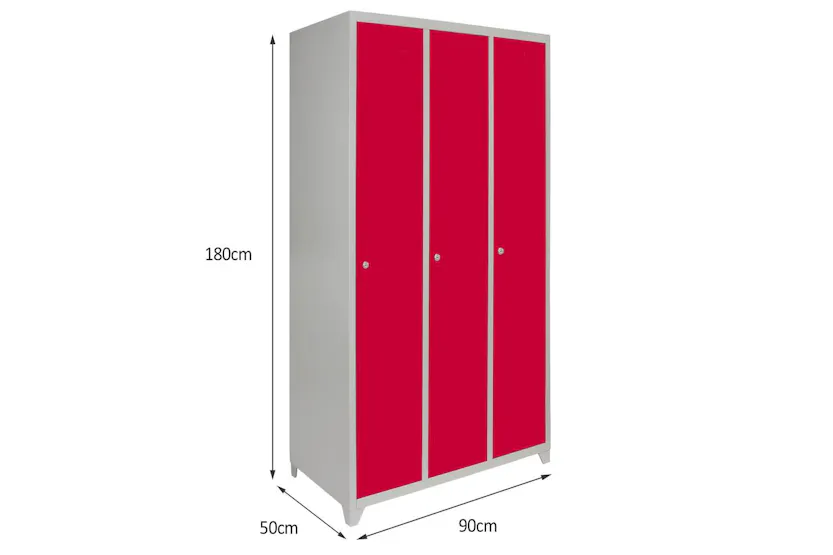 Monstershop 23985 - Metal Storage Lockers - Three Doors Wide Monstershop 23985 - Metal Storage Lockers - Three Doors Wide
