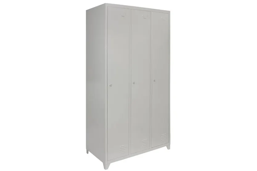 Monstershop 23467 - Metal Storage Lockers - Three Doors Grey Monstershop 23467 - Metal Storage Lockers - Three Doors Grey