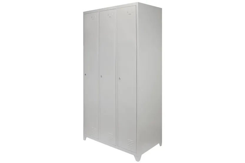Monstershop 23467 - Metal Storage Lockers - Three Doors Grey Monstershop 23467 - Metal Storage Lockers - Three Doors Grey