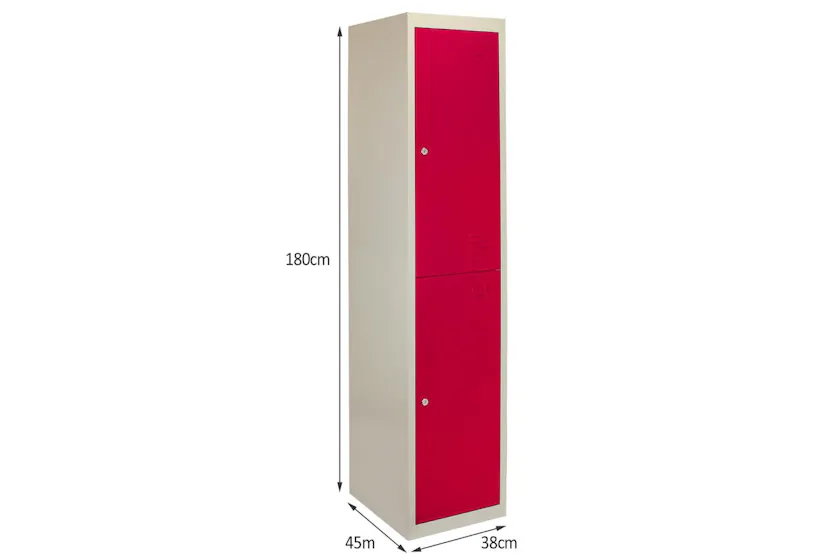 Monstershop 23978 - Metal Storage Lockers - Two Doors Flatpa Monstershop 23978 - Metal Storage Lockers - Two Doors Flatpa